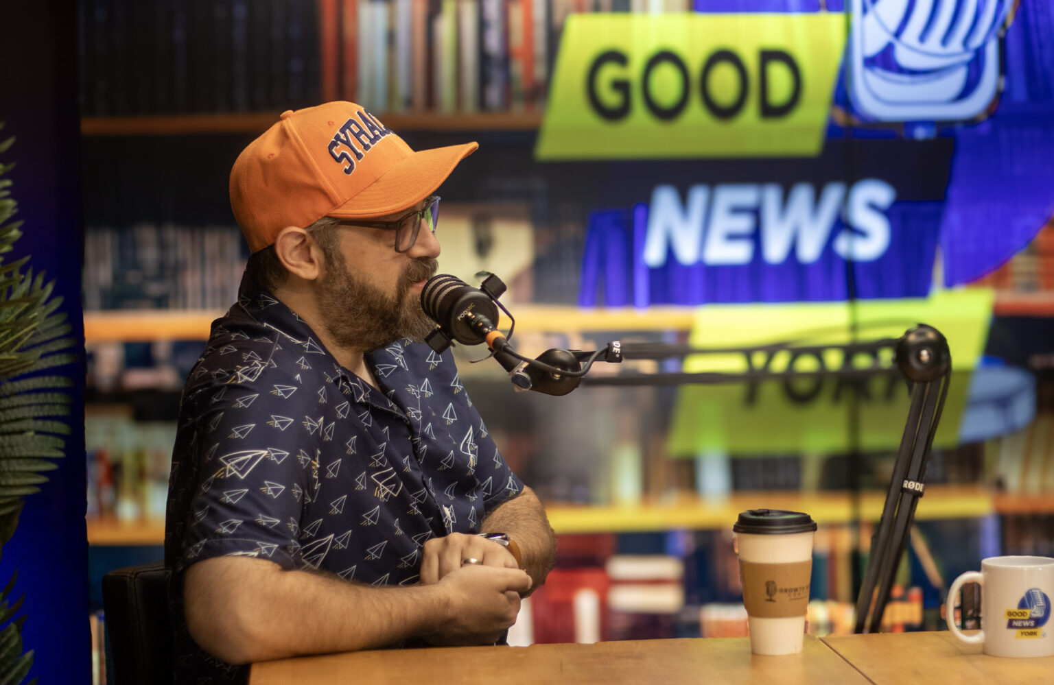 Podcast set at Click Stream Studios