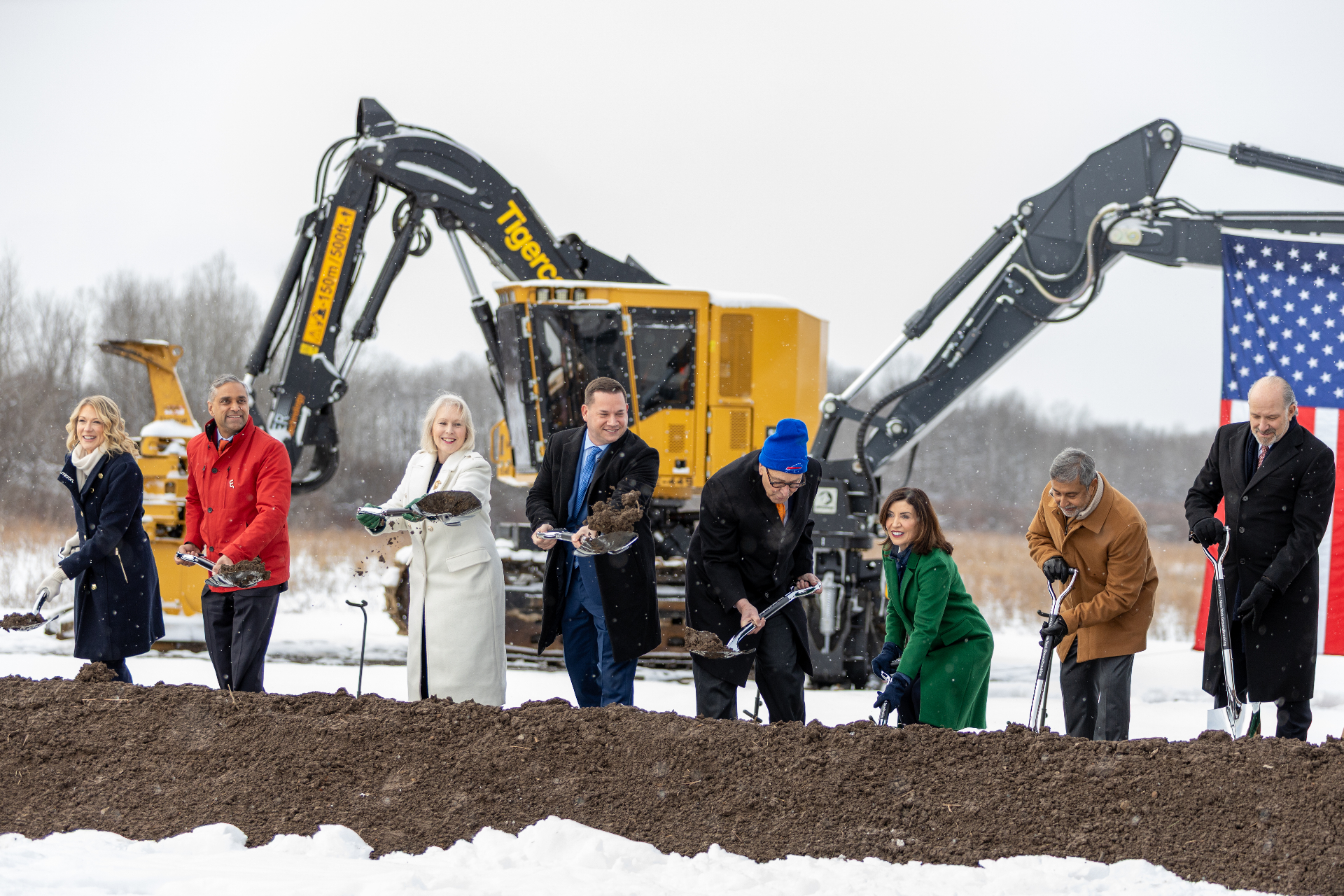 Groundbreaking ceremony documented for a major corporate announcement